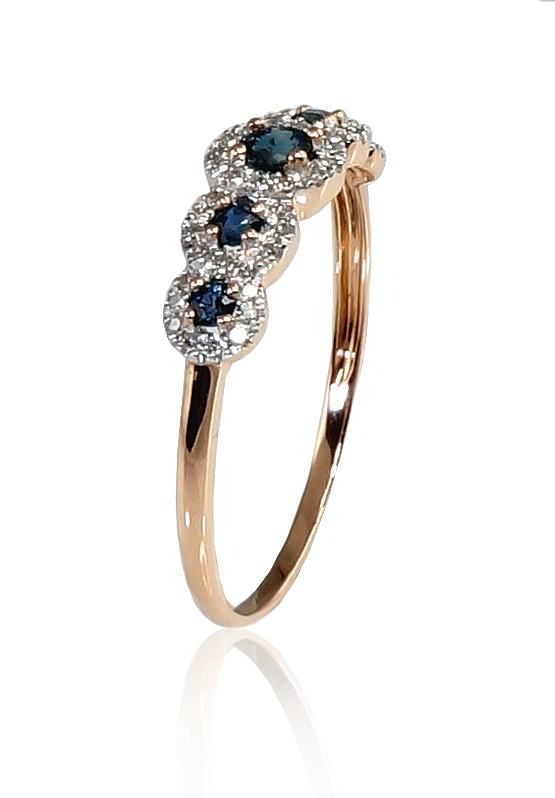 With Gemstone Gold Ring A1100202AuRPRhWDISA