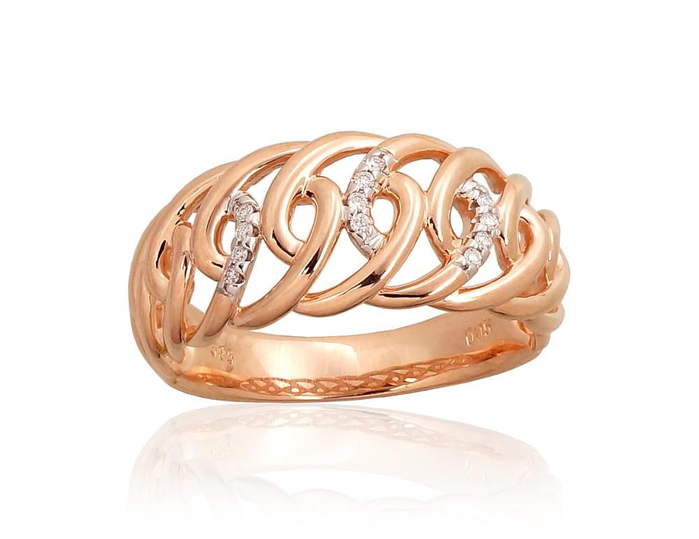 With Gemstone Gold Ring A1101017AuRPRhWDI