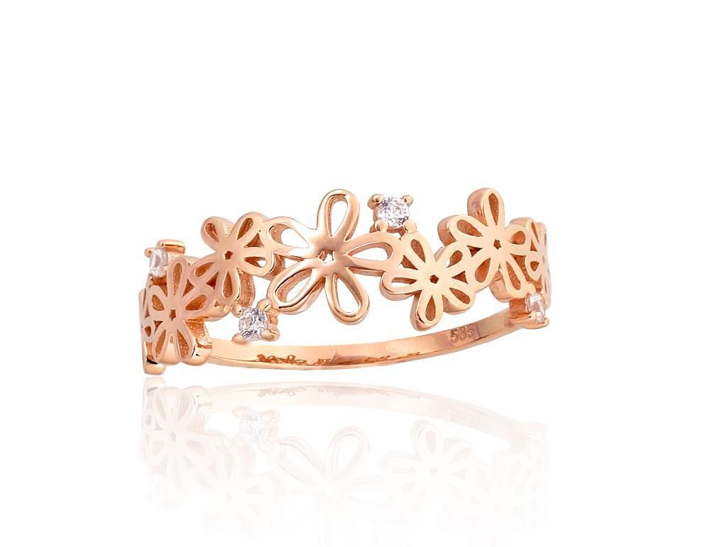 Flower Gold Ring A1101124AuRCZ