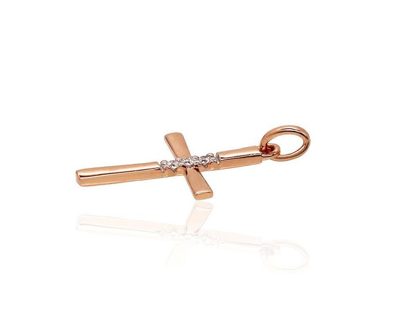 Pendant cross with diamonds A1300518AWD