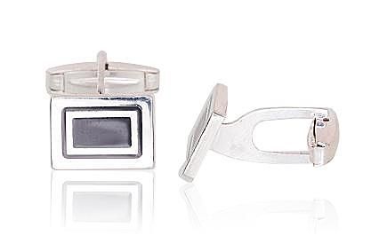 Shirt cufflinks are rectangular, A2940032MLBK