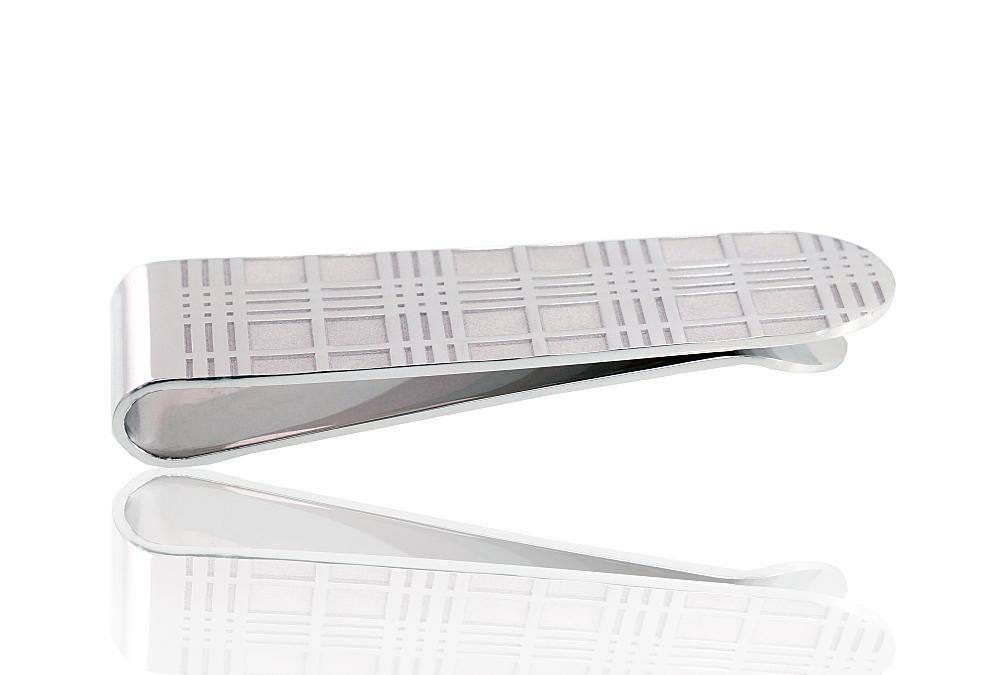 Silver tie clip