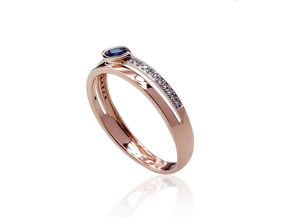 With Gemstone Gold Ring A1100418AuRPRhWDISA