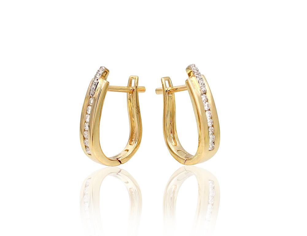 Gold earrings with Lever backs A1200386AuYPRhWDI