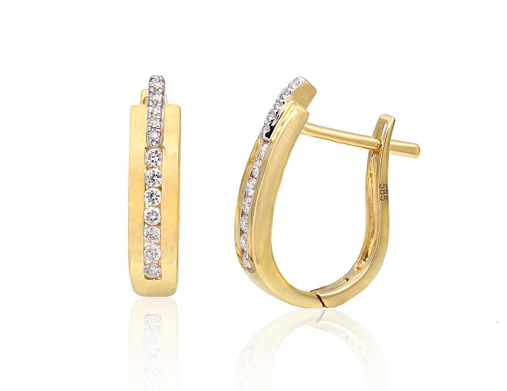 Gold earrings with Lever backs A1200386AuYPRhWDI