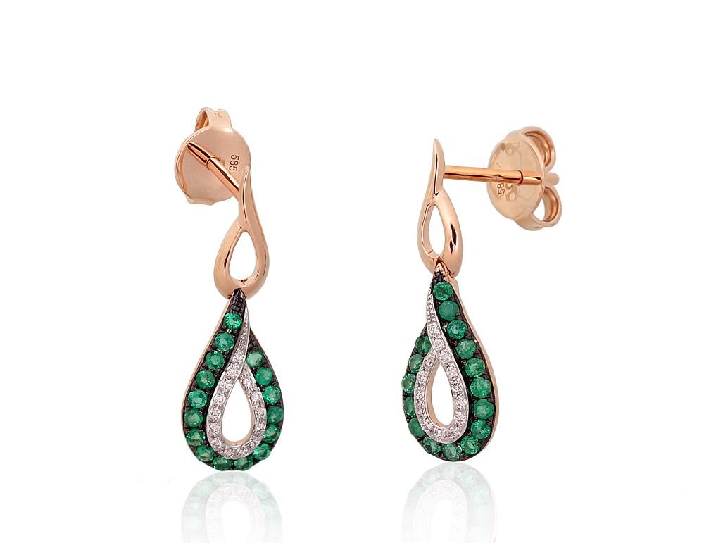 Earring A1201552AuRPRhWPRhBkDIEM