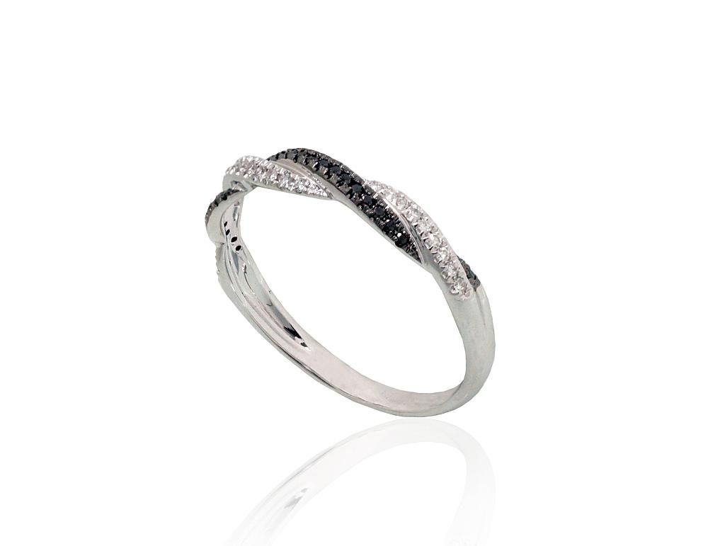 With Gemstone Gold Ring A1100122AuWPRhBkDIDIBk