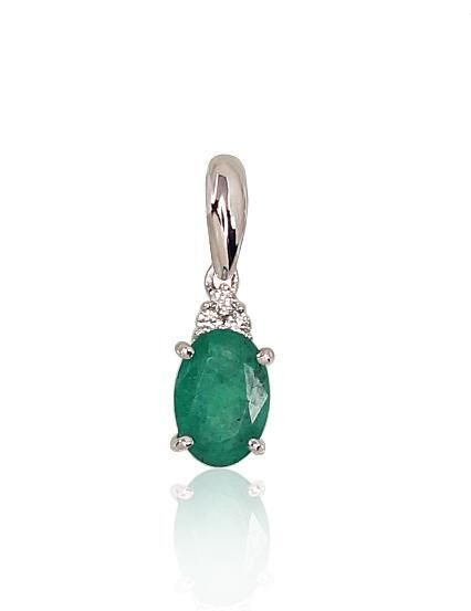 Gold Pendant with Emerald A1300177AuWDIEM