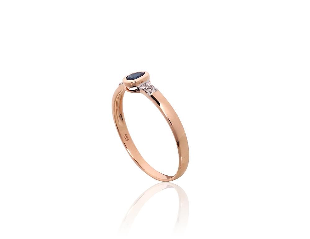 With Gemstone Ring A1101144AuRPRhWDISA