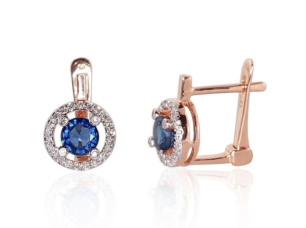 Sapphire gemstone with Lever backs earrings A1200718ASA