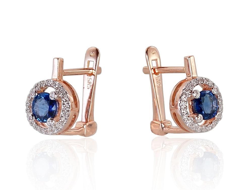 Sapphire gemstone with Lever backs earrings A1200718ASA