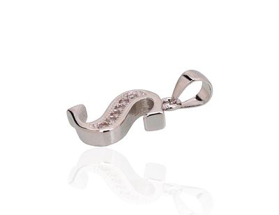 Silver Letter A2301849PRhGrCZ