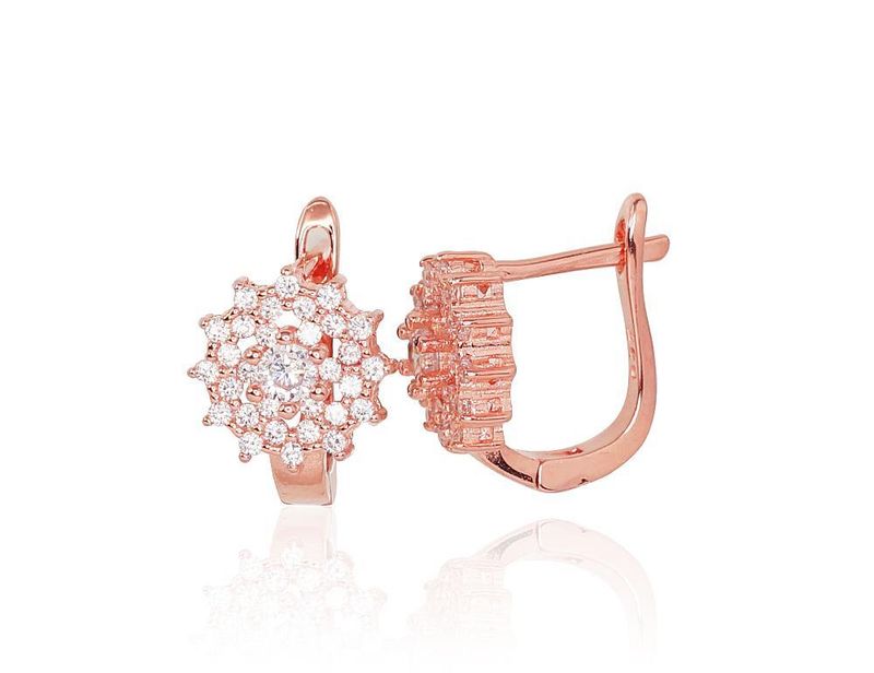 Gold Plated Silver earrrins lever backs A2203114PAuRCZ