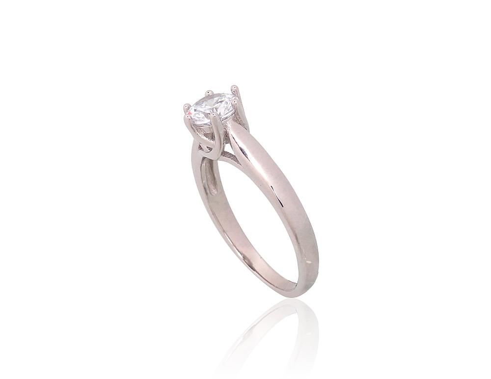 For Engagement Silver Ring A2101820PRhGrCZ