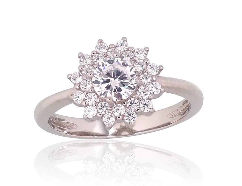 Engagement Silver Ring A2101822PRhGrCZ