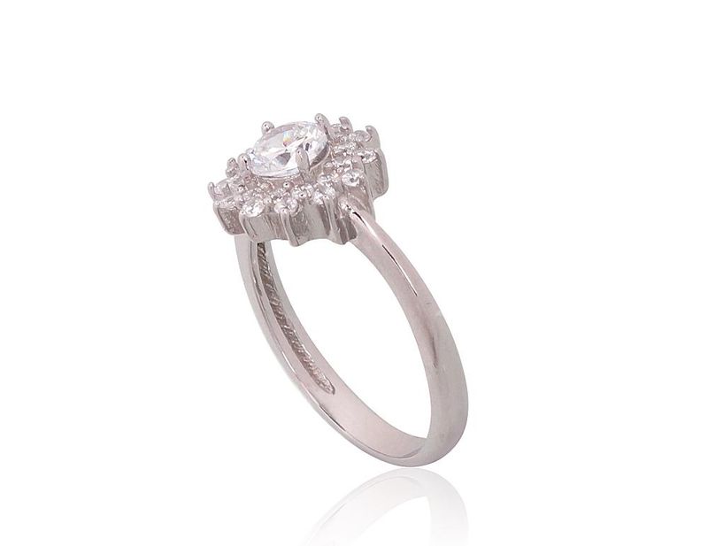 Engagement Silver Ring A2101822PRhGrCZ