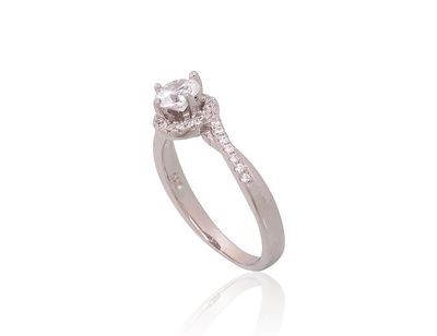 Engagement Silver Ring A2101818PRhGrCZ
