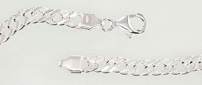 Men's Silver Chain Diamond, Thickness: 5.5mm