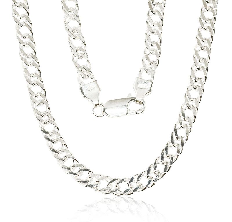 Men's Silver Chain Diamond, Thickness: 5.5mm