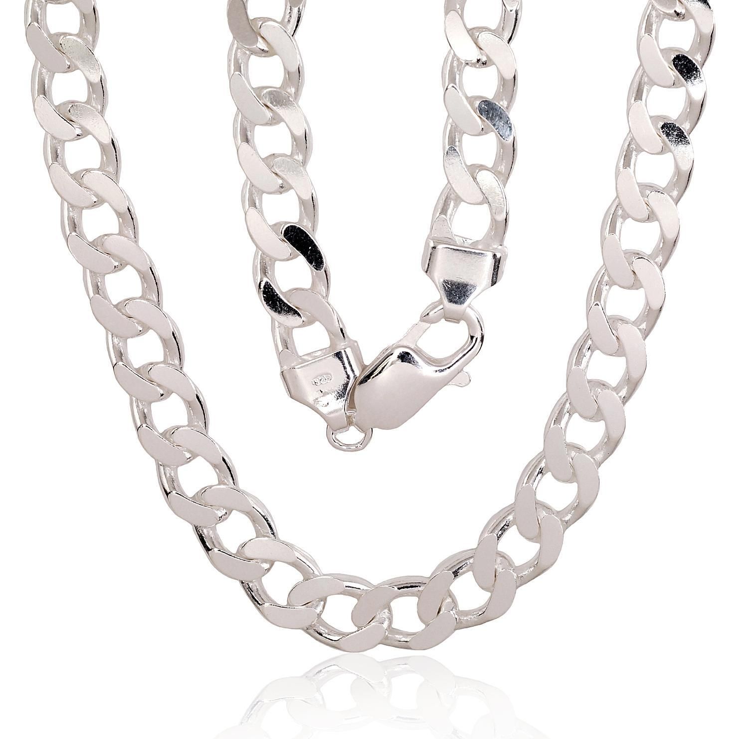 Men's Silver Chain Crochet: Curb, Thickness: 7.5mm