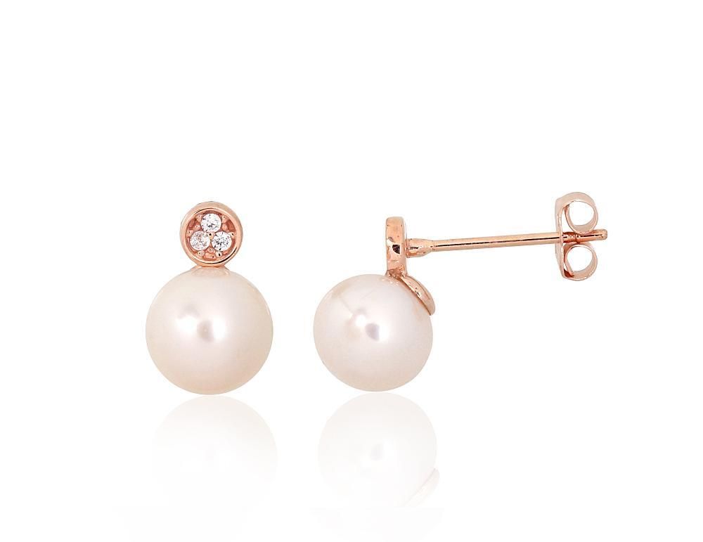 Pearls - Gold Earrings A1201567AuRCZPE