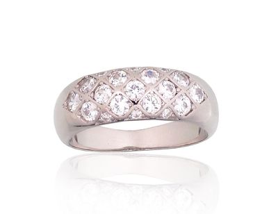 Silver Ring A2101807PRhGrCZ
