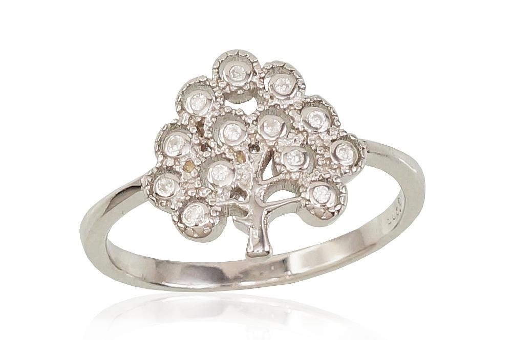 Silver Ring A2101556PRhGrCZ