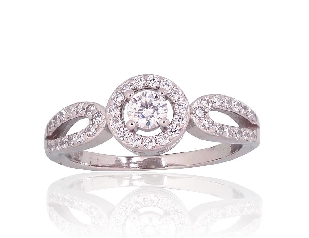 For Engagement Silver Ring A2101817PRhGrCZ