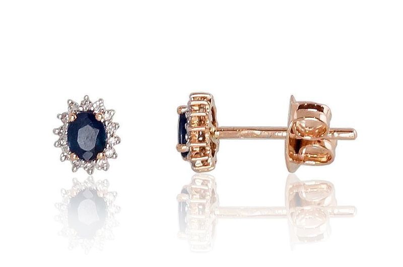 Saphir- und Diamant-Creolen A1200249ADS