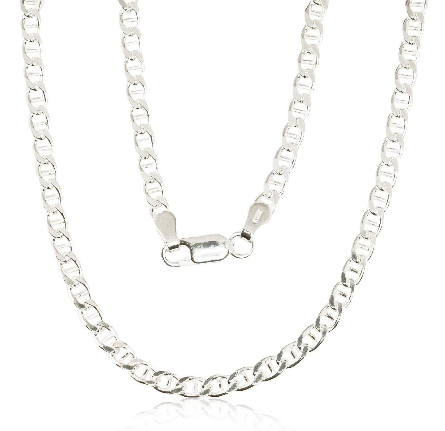 Men's Silver Chain: Marina, Diamond Edgework, Thickness: 3 mm A2400068