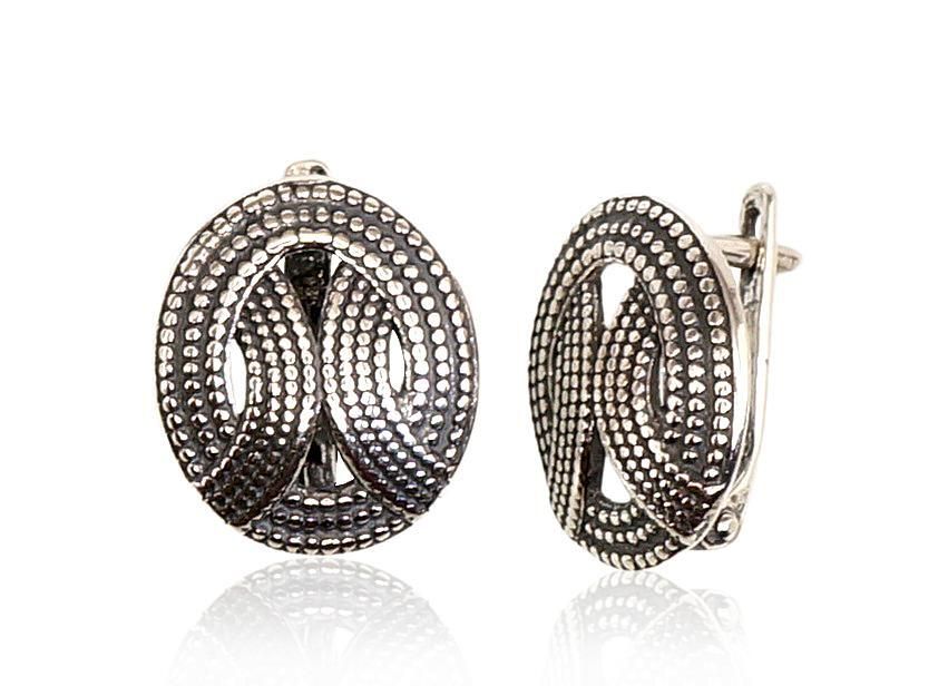 Silver earrings with Lever backs A2201108POxBk