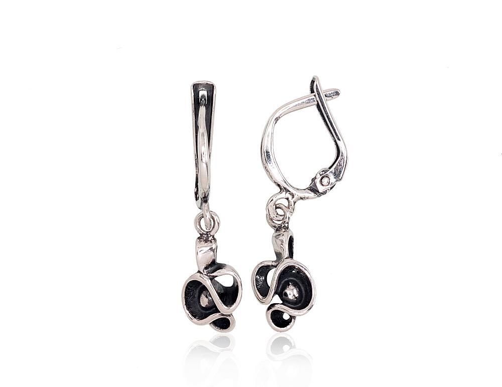 Silver earrrins lever backs A2203180POxBk