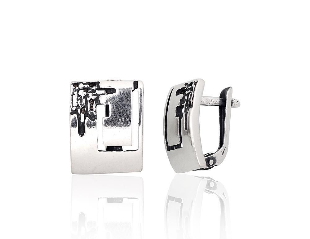 Silver earrrins lever backs A2203812POxBk