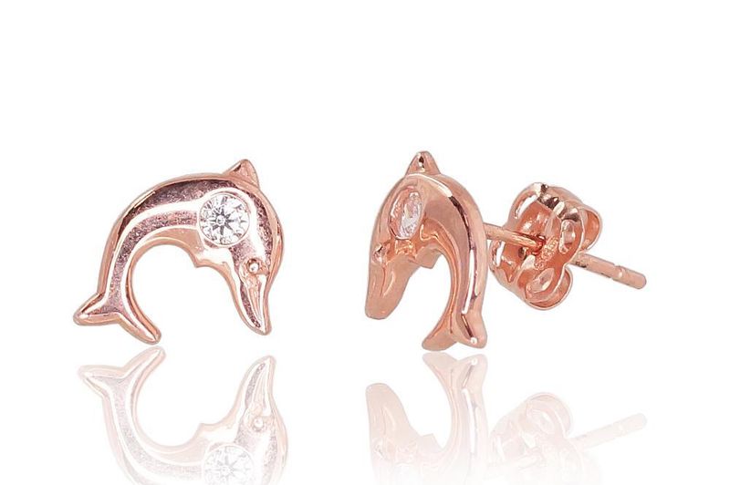 Dolphin Gold Earrings For Kids AD1200056