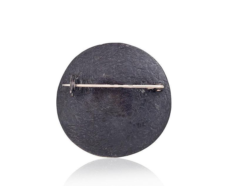 Silver Brooch A2920222MattPOxMattBk