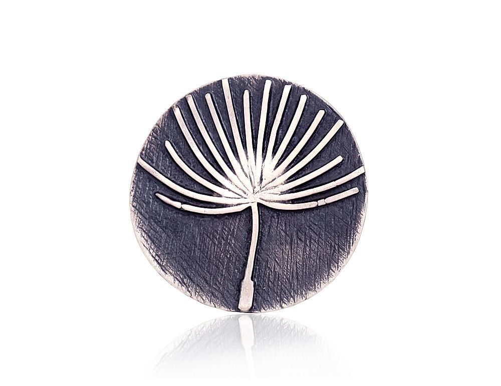 Silver Brooch A2920222MattPOxMattBk