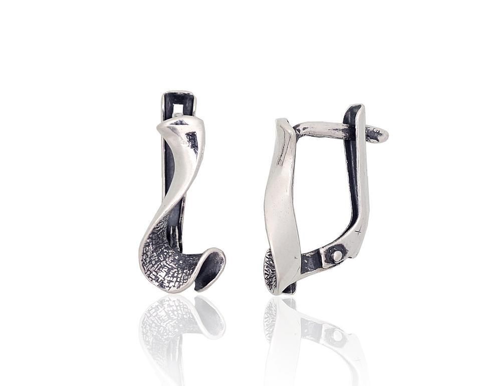 Silver earrings with Lever backs A2203806POxBk