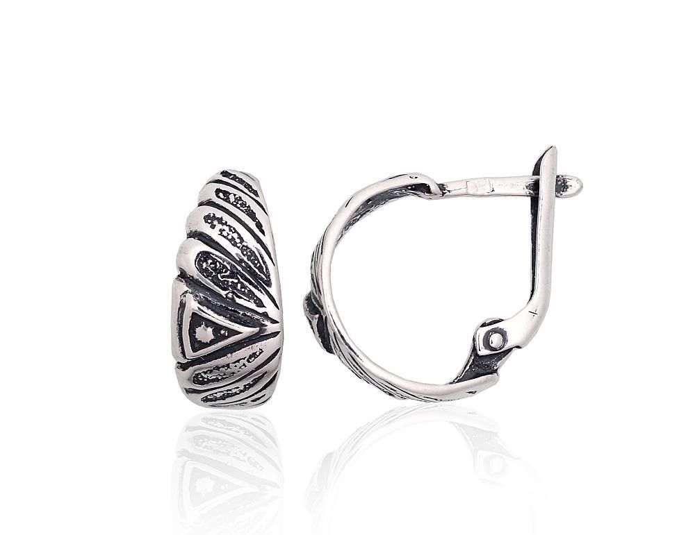 Silver earrings with Lever backs A2203811POxBk