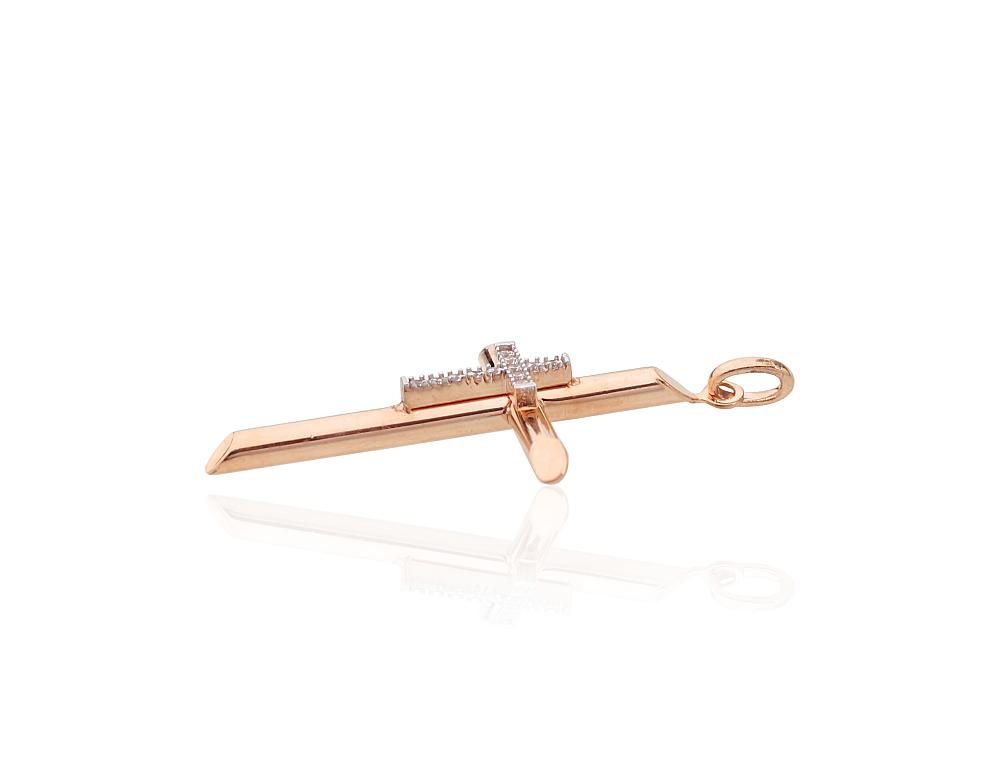 Gold Pendant Cross A1301064AuRPRhWCZ