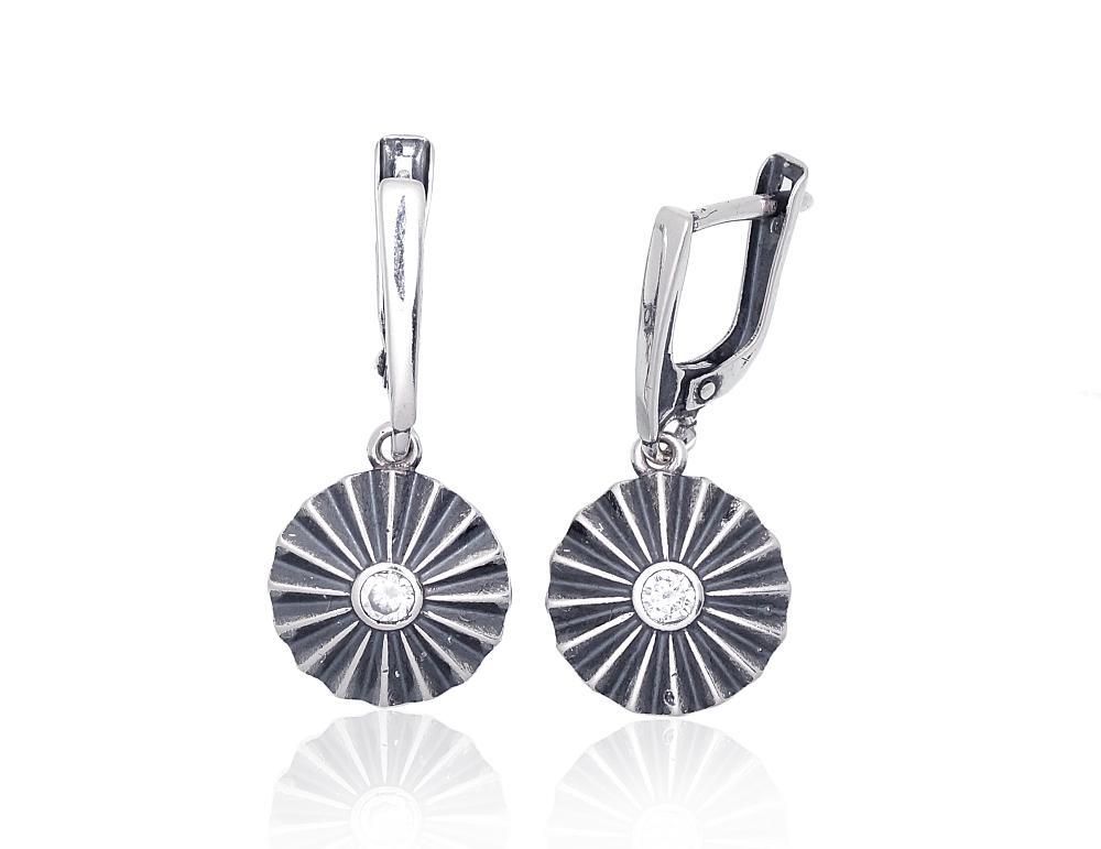 Lever backs silver earrings A2203772POxBkCZ