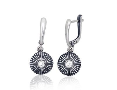 Silver earrings with Lever backs A2203771POxBkCZ