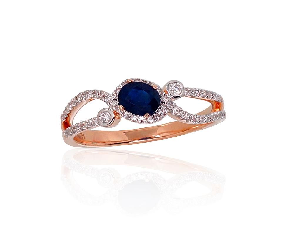 Diamond and Sapphire Gold Ring A1100903AWDISA