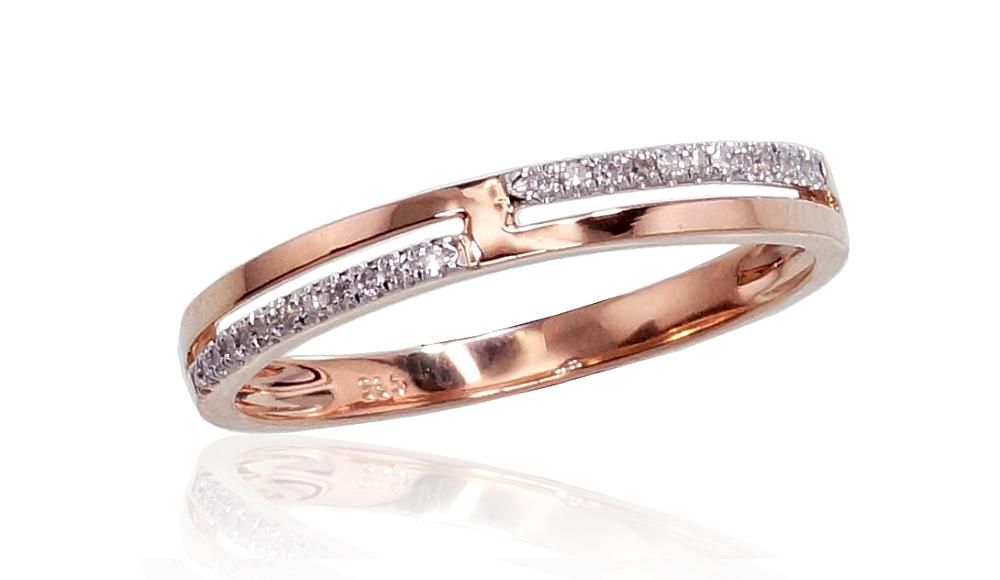 With Gemstone Gold Ring A1100413AuRPRhWDI