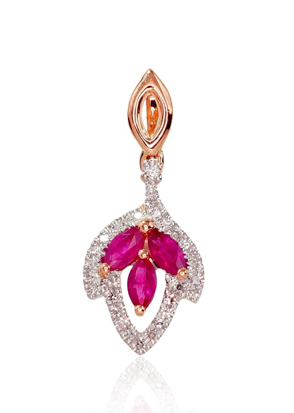 Gemstone pendant A1300414AuRPRhWDIRB
