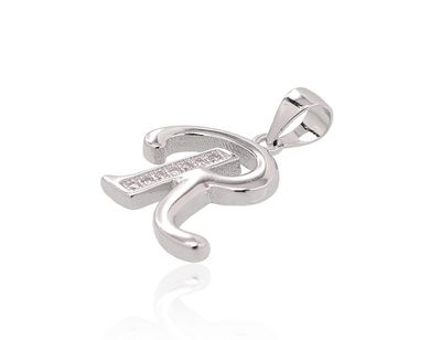 Silver Letter A2301621PRhGrCZ