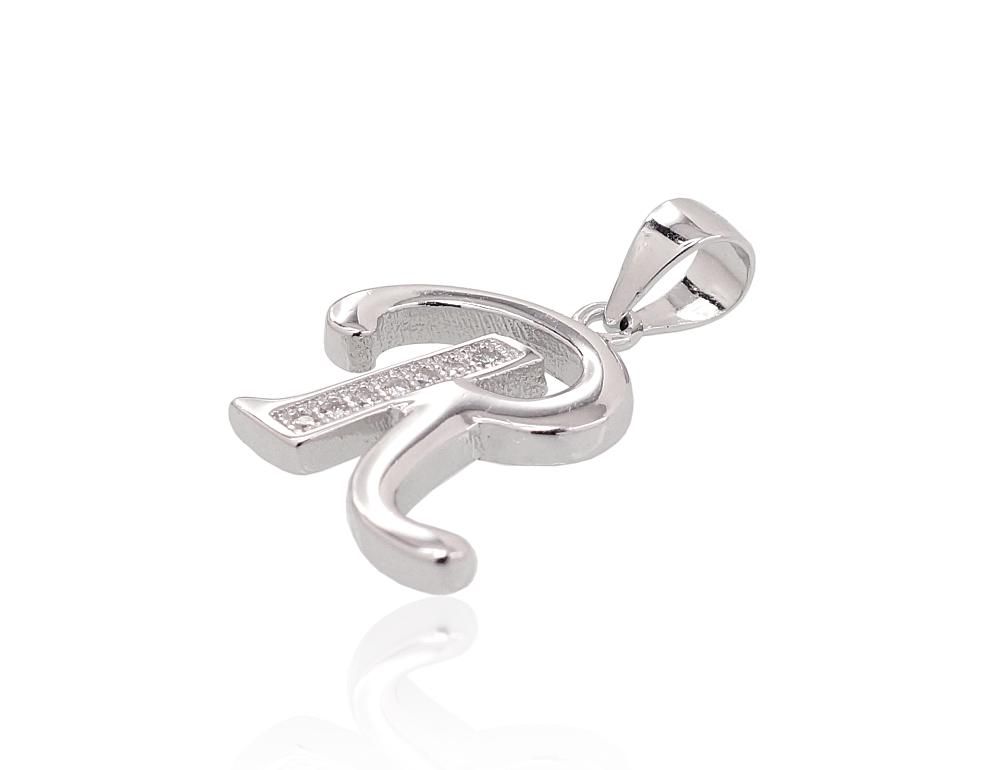 Silver Letter A2301621PRhGrCZ