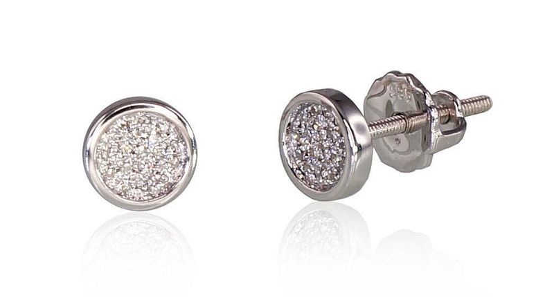 Diamond Gold Stud Earrings A1200453AuWDI