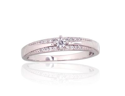 Engagement Silver Ring A2101810PRhGrCZ