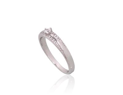 Engagement Silver Ring A2101810PRhGrCZ