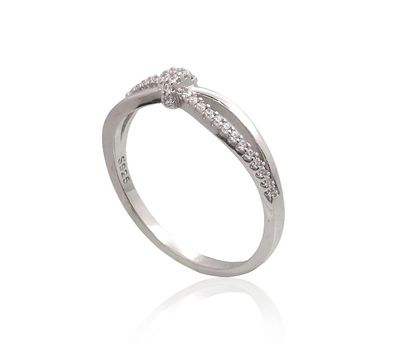 Silver ring A2101800PRhGrCZ